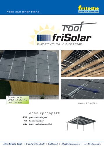 friSolar roof - Das Photovoltaik Carportsystem!