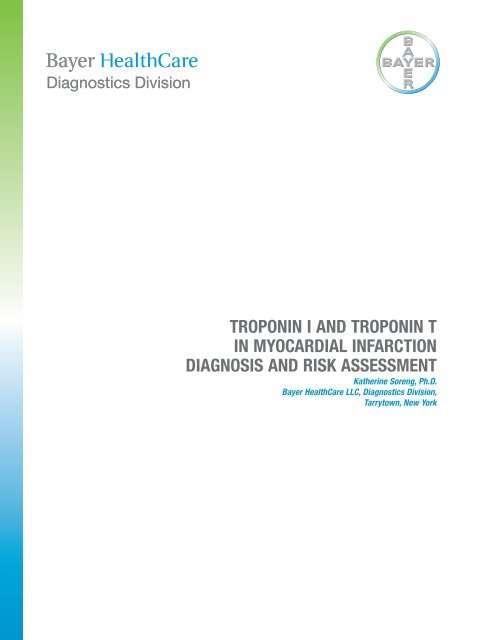 troponin i and troponin t in myocardial infarction diagnosis and risk ...