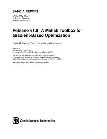 Poblano v1.0: A Matlab Toolbox for Gradient-Based Optimization