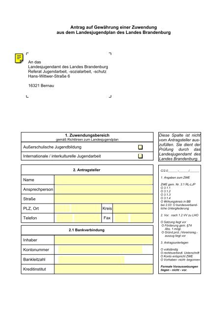 Antrag Auf Gewährung Einer Förderung Aus Dem Vermittlungsbudget Formular Pdf Antrag auf Gewährung einer Zuwendung aus dem