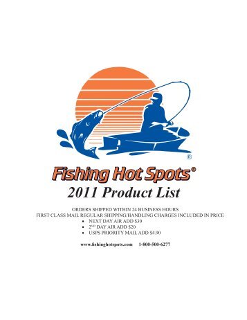 2011 Product List - Fishing Hot Spots Maps