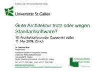 Gute Architektur trotz oder wegen Standardsoftware? - Alexandria ...