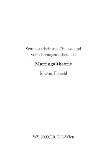 Seminararbeit aus Finanz- und Versicherungsmathematik ...