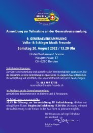 Verein Volks- & Schlager Musik Freunde / Einladung_GV2022