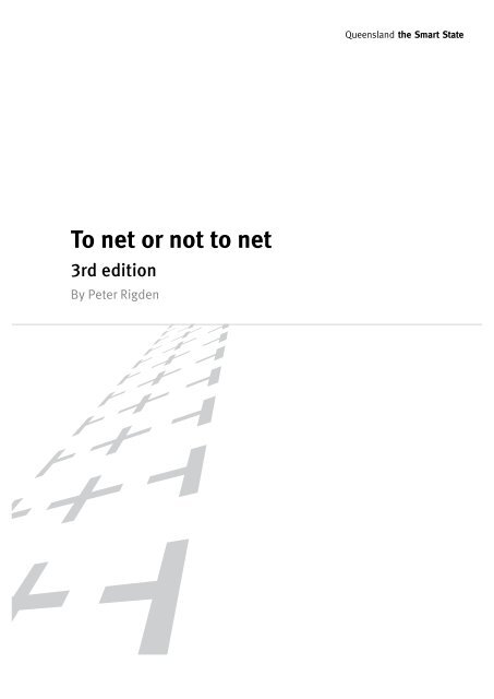 To net or not to net - 3rd edition - Department of Primary Industries