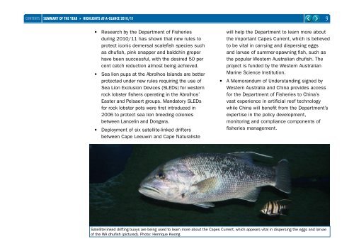 DEPARTMENT OF FISHERIES ANNUAL REPORT TO THE ...