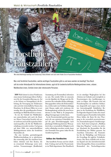 Waldverband aktuell - Ausgabe 2022-02