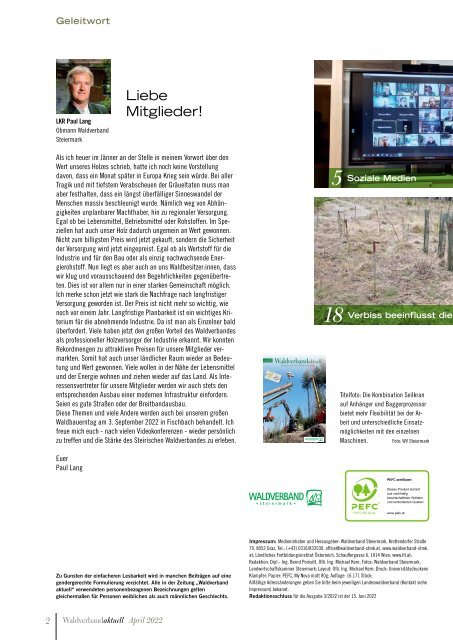 Waldverband aktuell - Ausgabe 2022-02