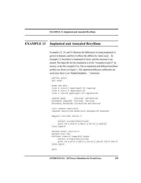 EXAMPLE 17: Full.Coupled Diffusion 312 SUPREM-IV.GS – 2D ...