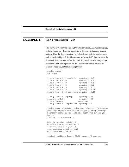 EXAMPLE 17: Full.Coupled Diffusion 312 SUPREM-IV.GS – 2D ...