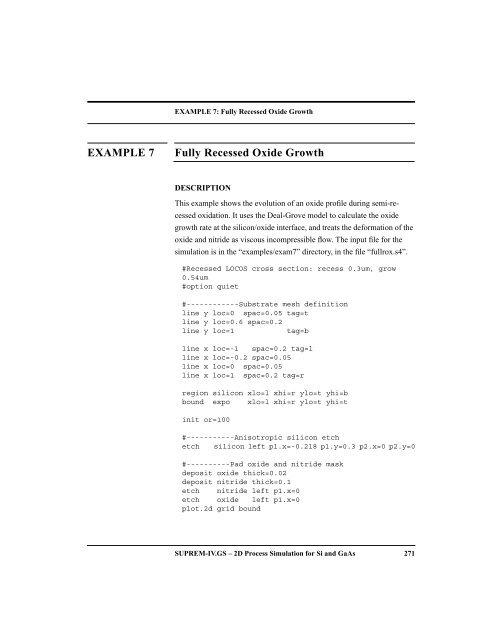 EXAMPLE 17: Full.Coupled Diffusion 312 SUPREM-IV.GS – 2D ...