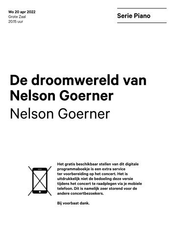 2022 04 20 De droomwereld van Nelson Goerner - Nelson Goerner