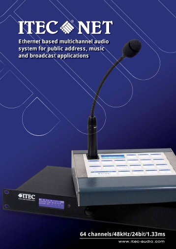 Ethernet based multichannel audio system for public address, music ...