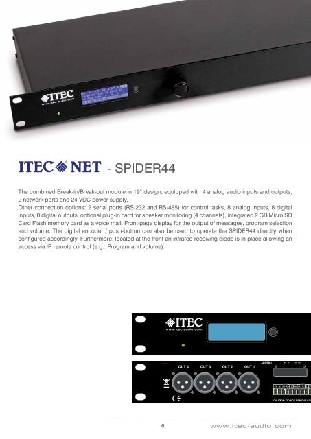 Ethernet based multichannel audio system for public address, music ...