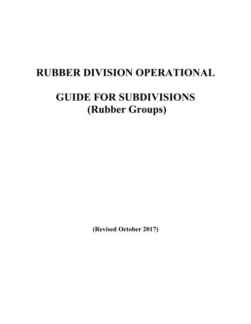 Rubber Division, ACS Subdivision Guide