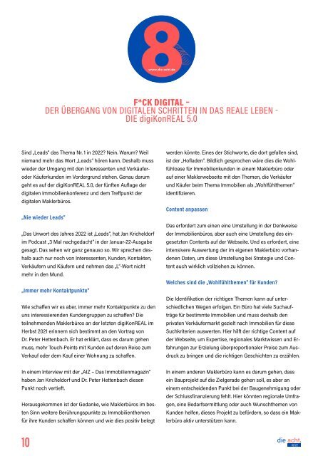 2022-02  |  DIE ACHT  |  Der Newsletter für Immobilien & Datenschutz