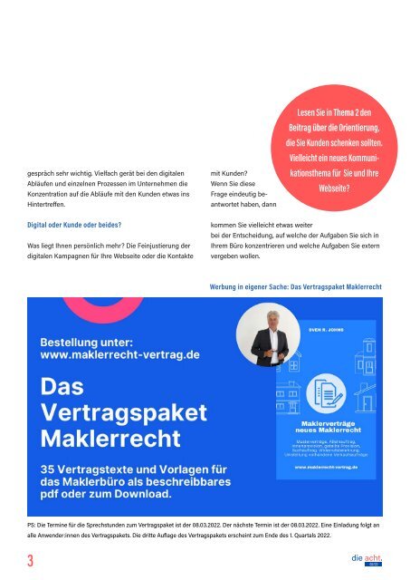 2022-02  |  DIE ACHT  |  Der Newsletter für Immobilien & Datenschutz