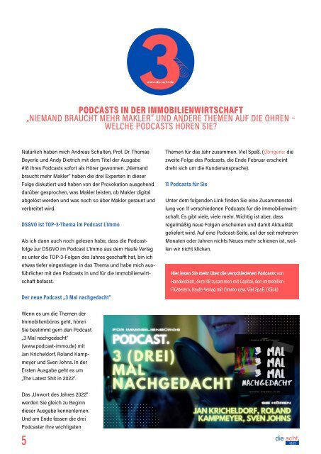 2022-02  |  DIE ACHT  |  Der Newsletter für Immobilien & Datenschutz