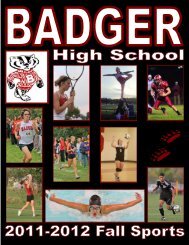 fall sports - Badger High School