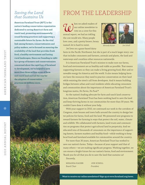 2010 Annual Report - American Farmland Trust