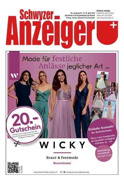 Schwyzer Anzeiger – Woche 16 – 22. April 2022