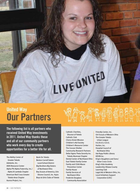 Annual Report and Recognition Book - United Way of Greater Toledo