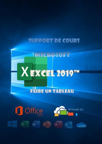 Support de cours Excel 2019 initiation