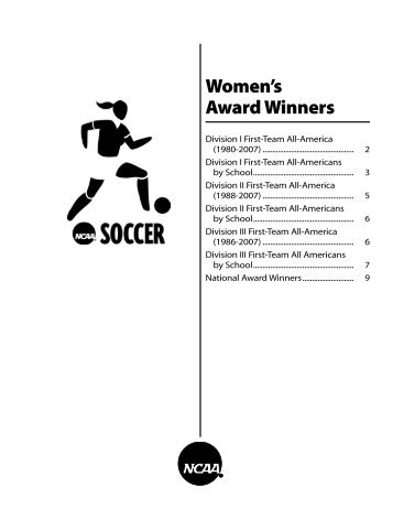 NCAA Women's Soccer Award Winners