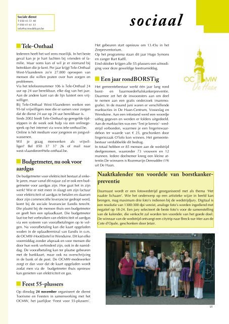 Informatieblad oktober 2009 - De Haan