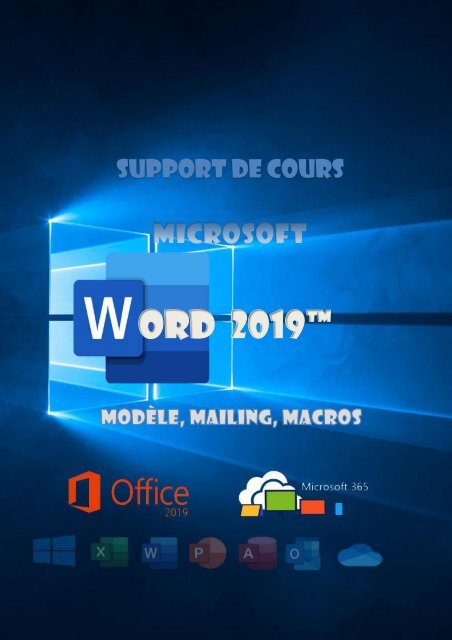 Support de cours Word 2019 modele mailing