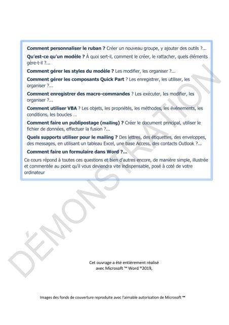 Support de cours Word 2019 modele mailing