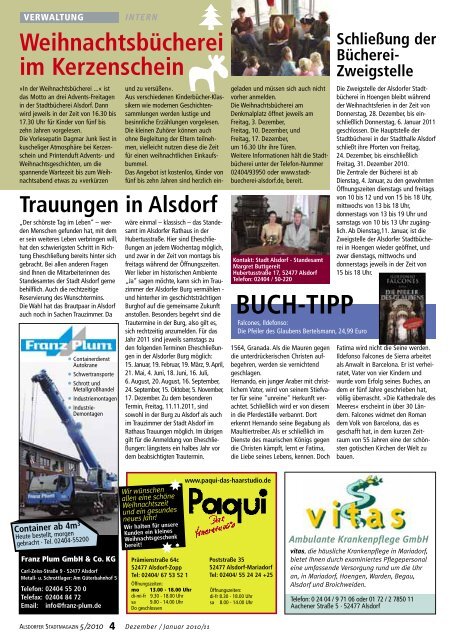 undsonst?! - Alsdorfer Stadtmagazin