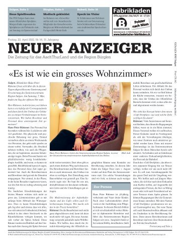 Neuer Anzeiger 22. April 2022