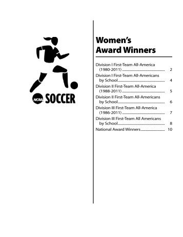 Women's Award Winners - NCAA