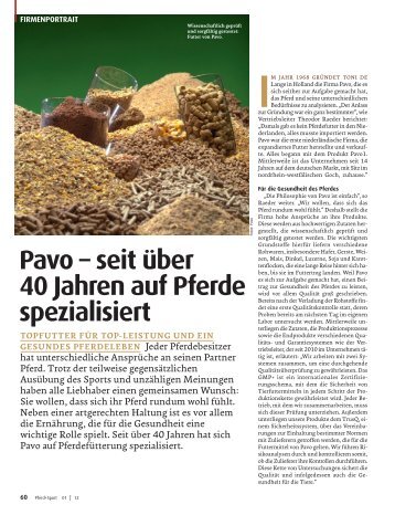 Pavo – seit über 40 Jahren auf Pferde spezialisiert