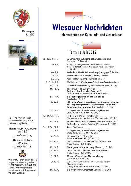 Juli 2012 - Markt Wiesau