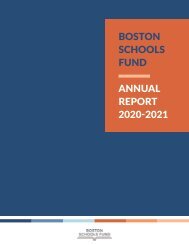 Boston Schools Fund Annual Report 20/21