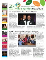 UPDATE: Columbus Centre's national project The ... - Villa Charities