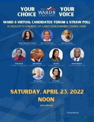 Program Book for Ward 8 Democrats April 23 Candidates' Forum 