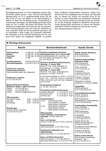 Amtsblatt - Schwendi