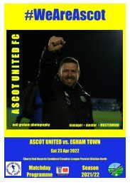 Ascot United v Egham Town 230422