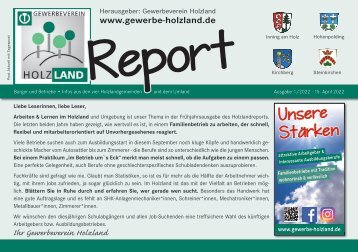 Holzland Report Ausgabe April 2022