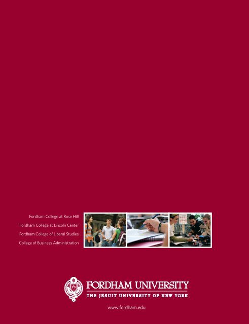 2010–2012 UNDERGRADUATE BULLETIN - Fordham University