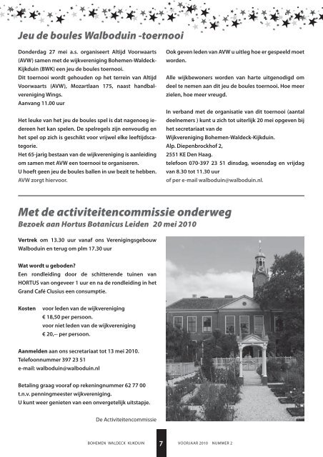Verenigingsblad no. 2 / 2010 - Walboduin