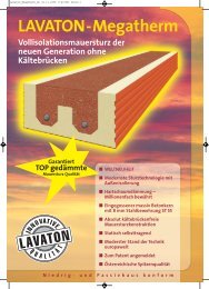 Lavaton-Megatherm Vollisolationsmauersturz der neuen Generation
