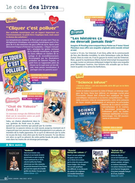 Geek Junior N°23 - mai 2022 - extrait