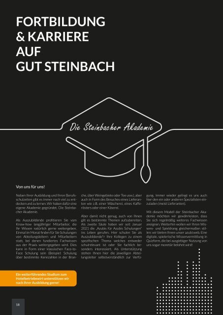 Die Steinbachers Azubi-Magazin 2021 DE | Gut Steinbach