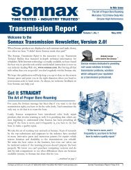 Transmission Report - Sonnax