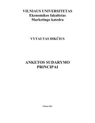 anketos sudarymo principai - Ekonomikos Fakultetas - Vilniaus ...