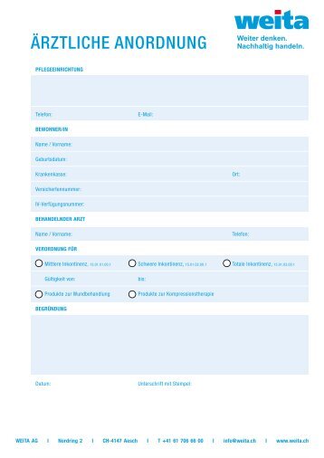 Weita Aerztliche Anordnung 